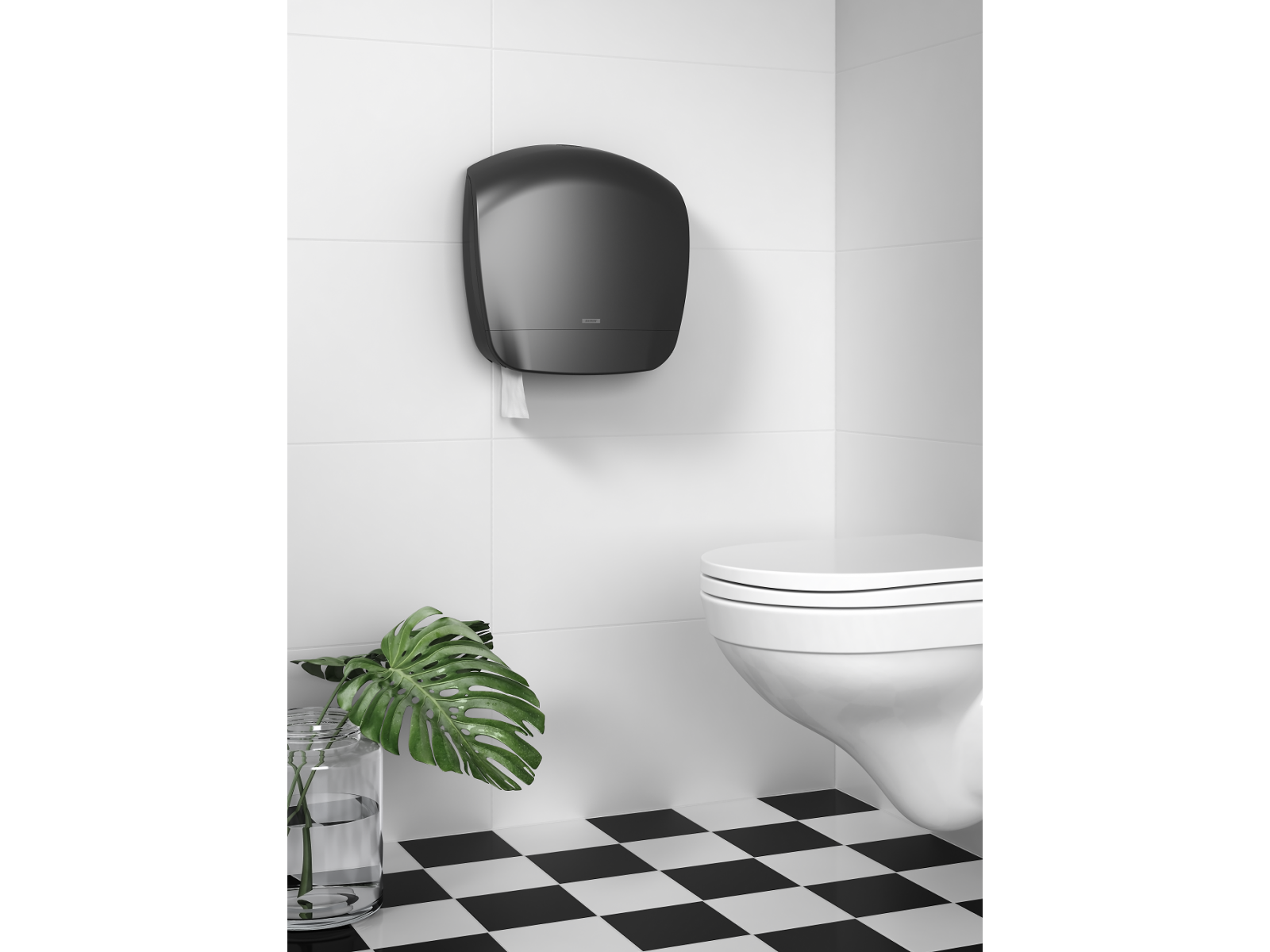 Dozownik papieru toaletowego Katrin 82155 Czarny